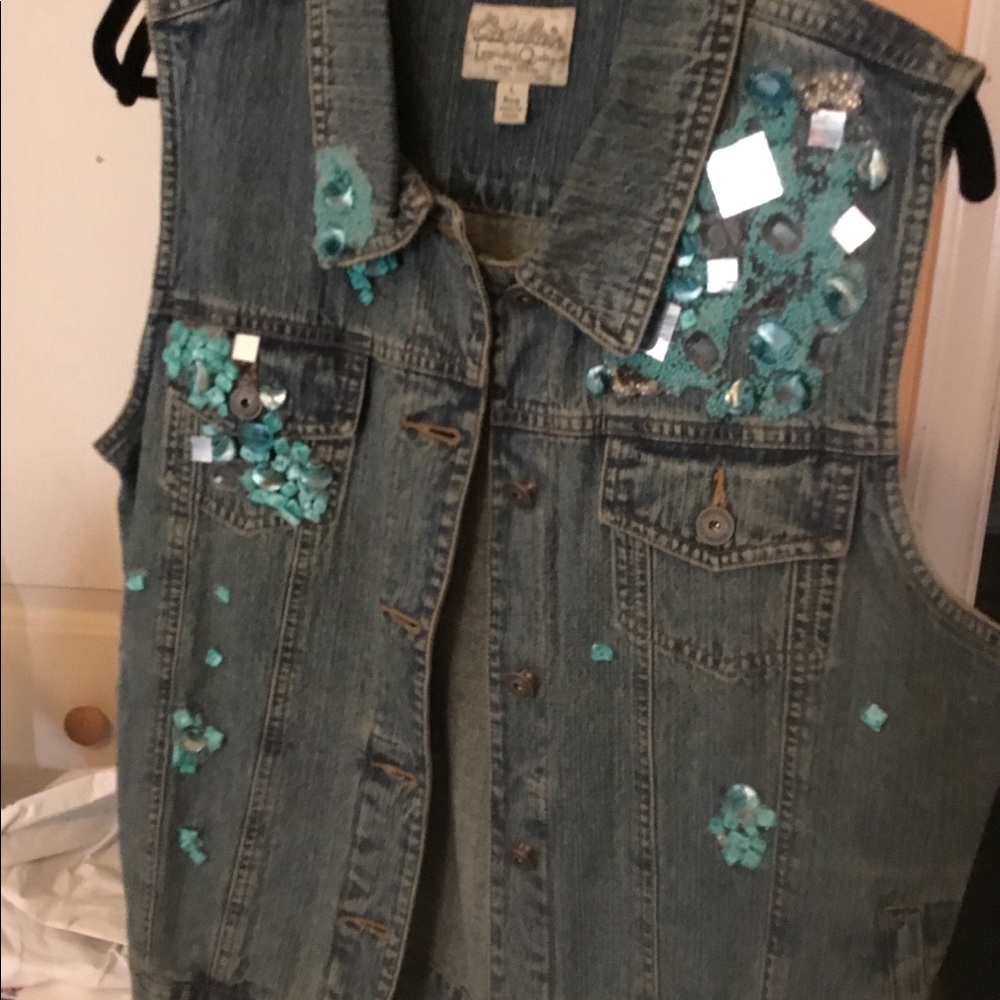 Hand crafted denim vest
